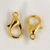 Lobster Clasps 8x14mm Stainless Steel Gold Tone 10pcs for Jewelry Making