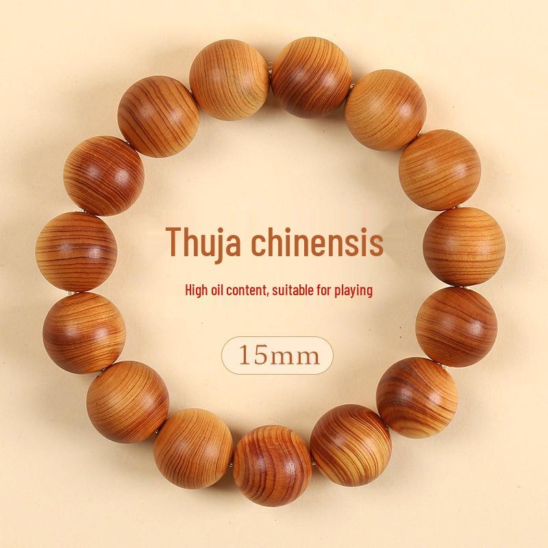Taihang Cliff Cypress 20 Bead Bracelet - Cultural Chenhua Sandalwood for Men & Women