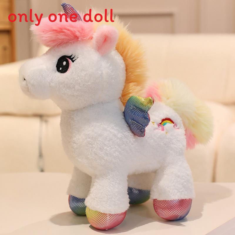 Unicorn Plush Toy Animal Figurine With Short Plush Material For Kids Gift And Collection