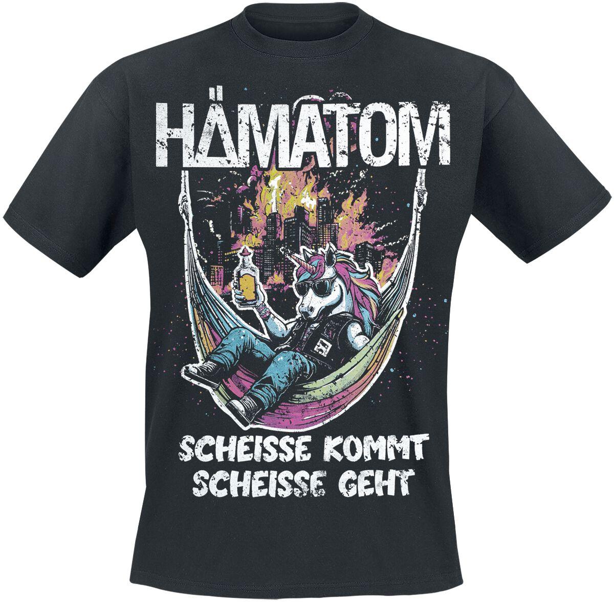 Scheiße Geht H?matom T-Shirt Herren Damen Metal Rockband Grafik-T-Shirt 100% Baumwolle Sommer Streetwear Top 5XL bunt