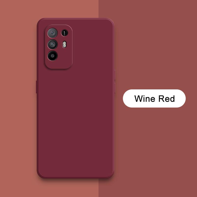 

Квадратний рідкий силіконовий чохол для OPPO A94 A95 F19 Pro Plus Reno5 Z Reno 5Z 5G Camera Protective 360 ​​Shockproof Soft Phone Cover OPPO A94 5G (Not 4G) вина червоного кольору