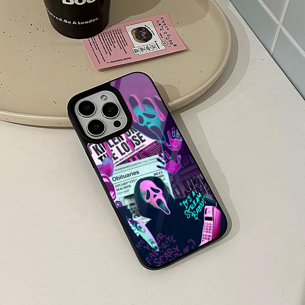 Halloween S-screams Phone Case for Iphone 17 16 15 14 Air 13 12 11 Pro Max Mini Plus Fundas Shell PC+TPU Cover