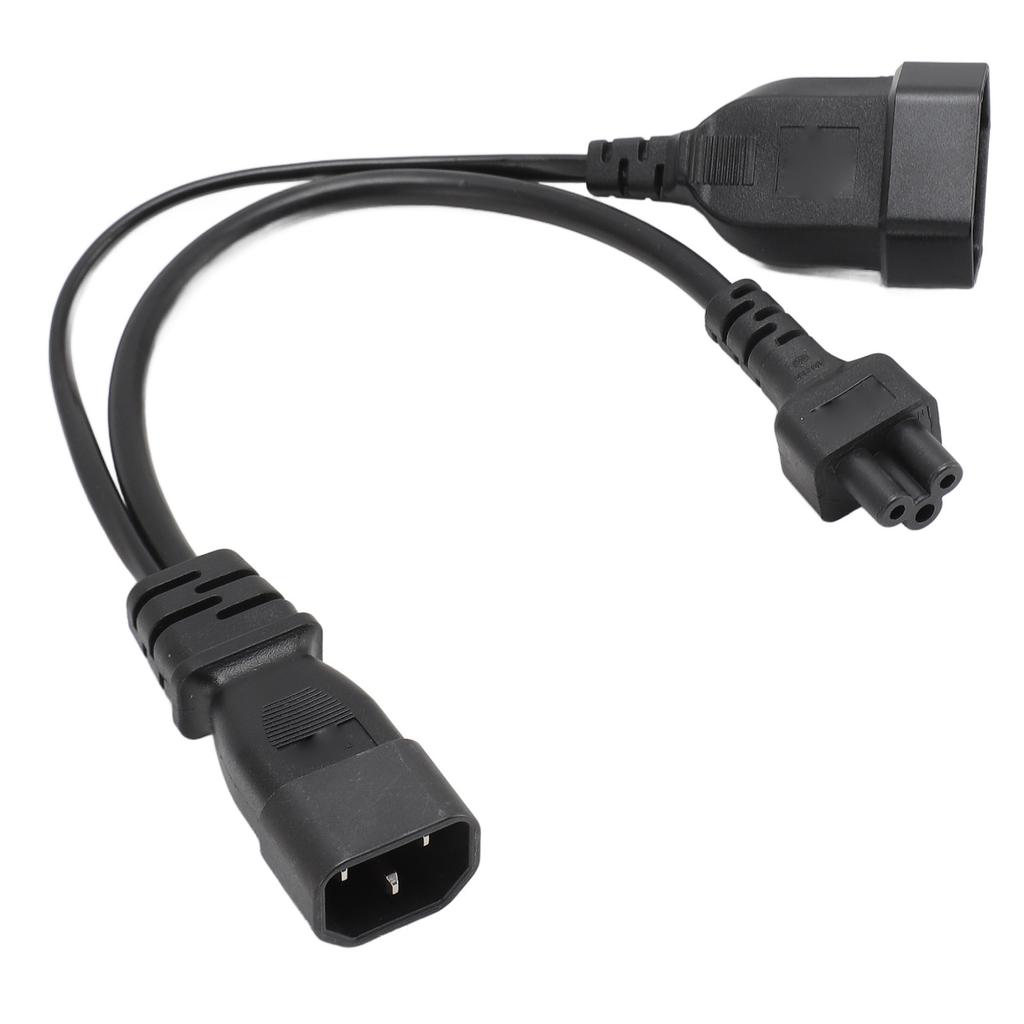 C14 to C5 EU4.0 Y Splitter Power Plug Cord Single IEC 320 C14 Male to C5 EU4.0 Female Splitter