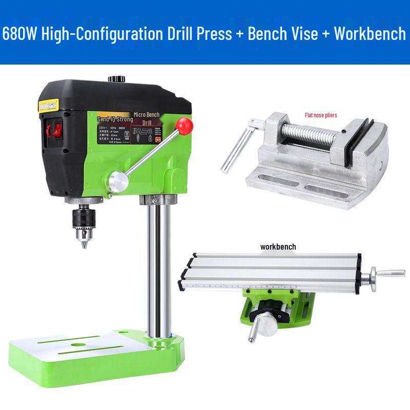 High-Precision 220V Mini Drill Press for Household and Industrial Woodworking