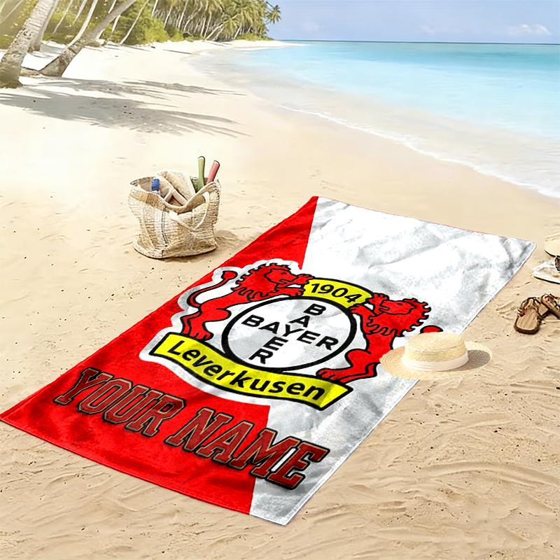 Custom Name Bayer 04 Leverkusen Print Beach Towel, Large Soft Quick Dry Towel for Beach Camping Swimming_xia
