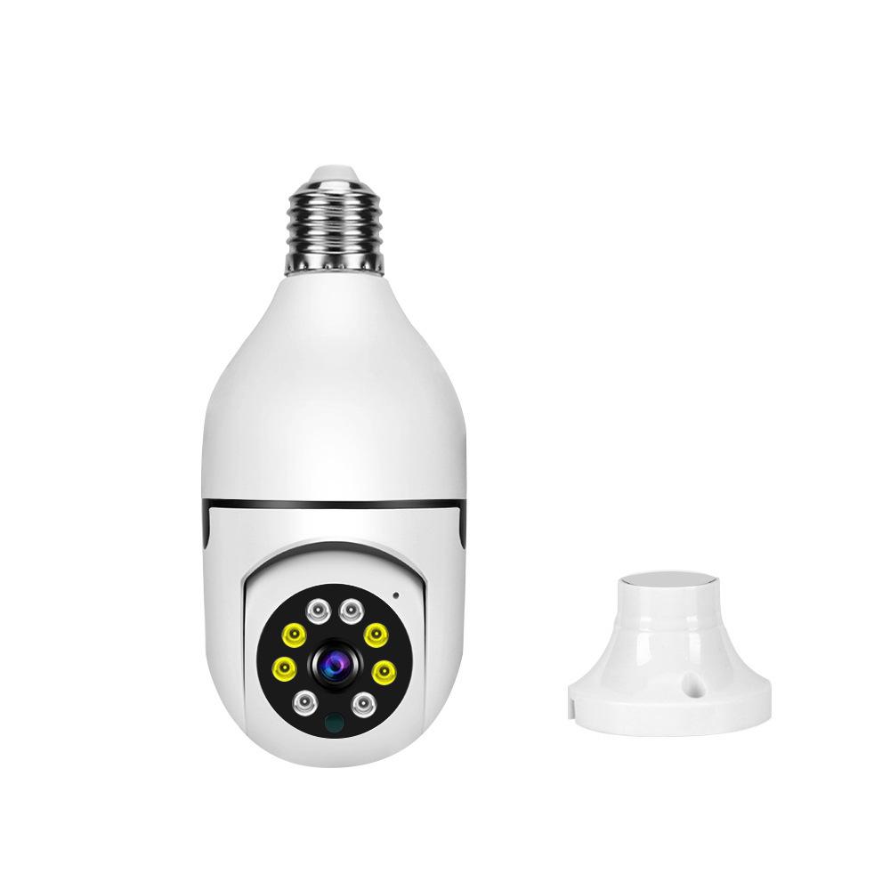 V380 Pro Wireless Bulb Camera: 360° Mobile Tracking, Smart WiFi Security with Alarm, 2MP.