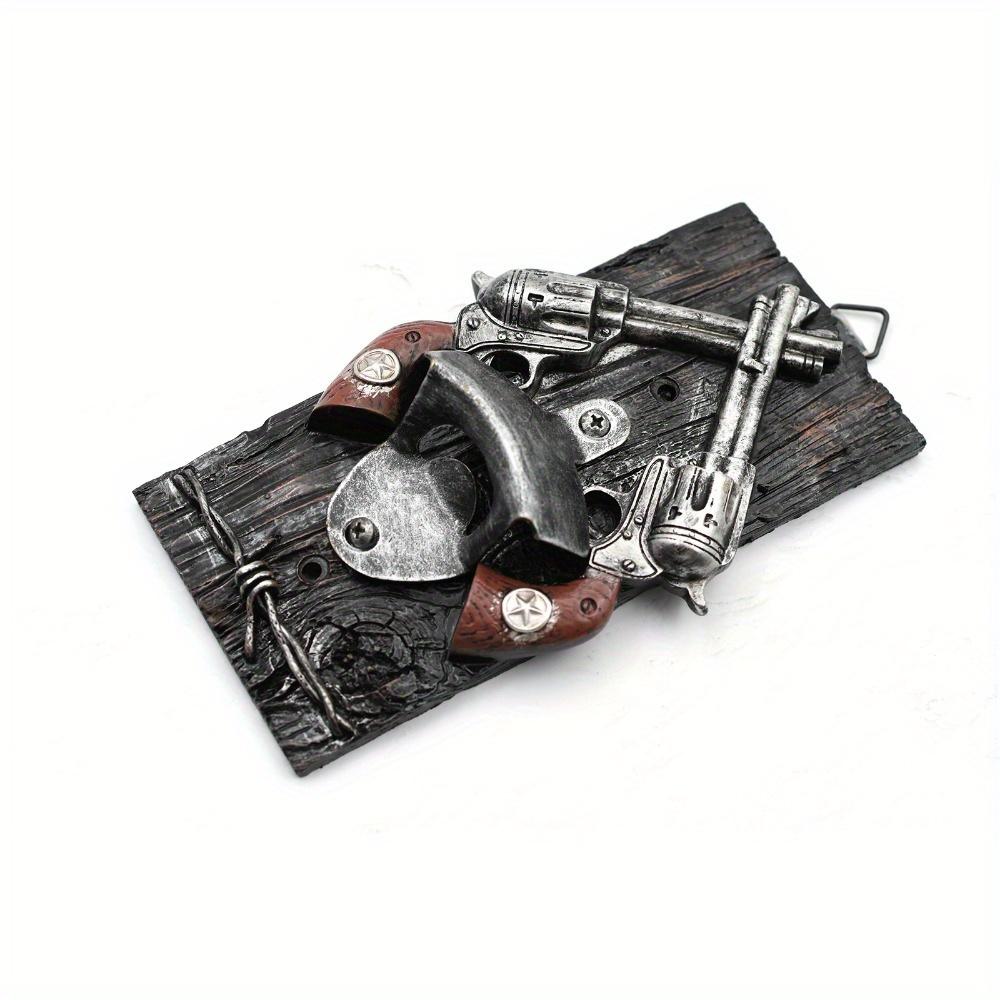 

Настенный бар Настенное украшение Форма двойных пистолетов Классический ковбойский стиль Полимерный Набор Кухня Бар Домашний декор 1pcs