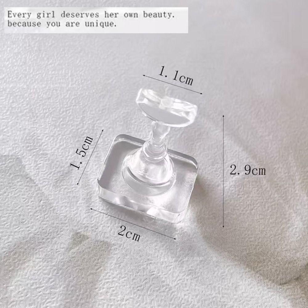 Transparent Nail Practice Base Tray Acrylic Nail Display Board  Manicurist Training