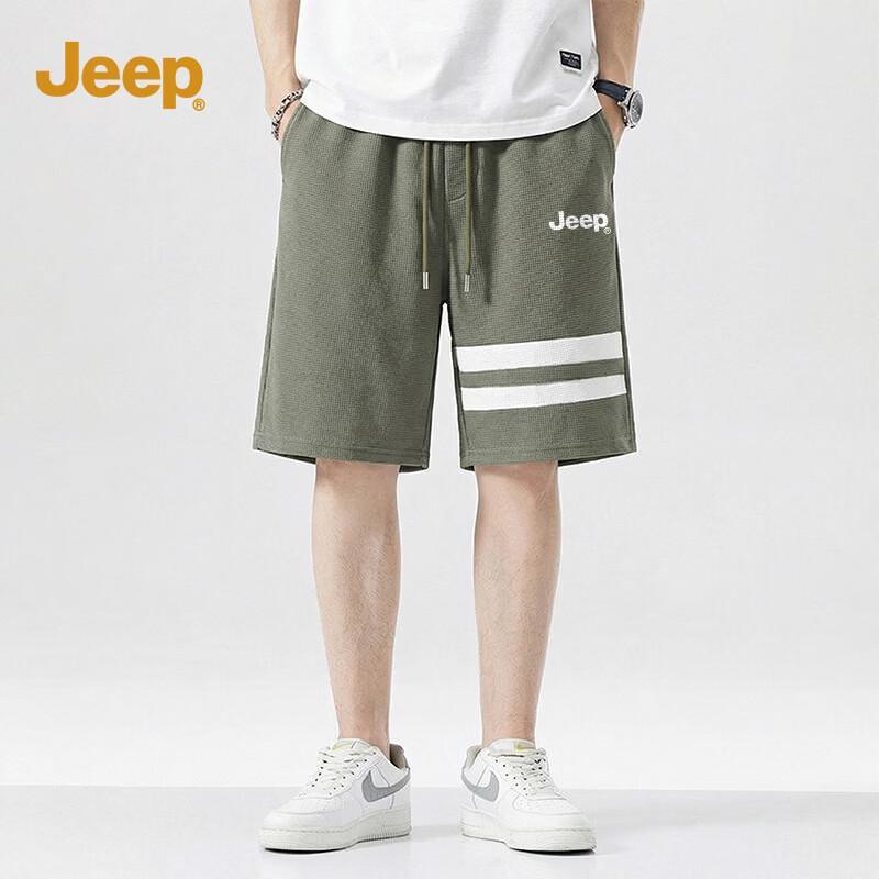JEEP Men s American Style Double Stripe Shorts L