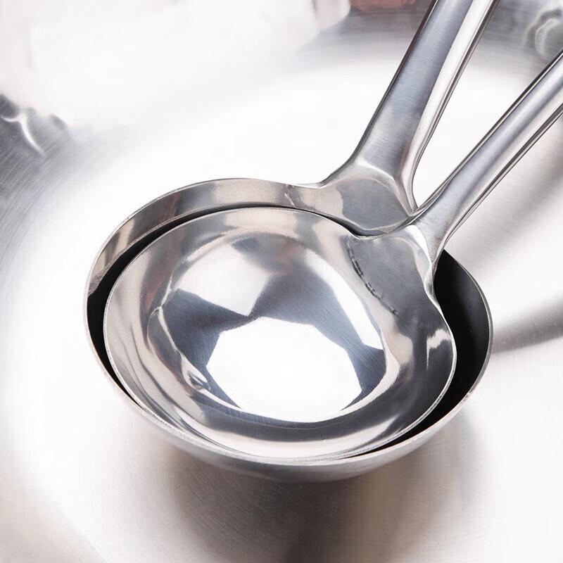 NHZHIW Extended Stainless Steel Commercial Serving Spoon
