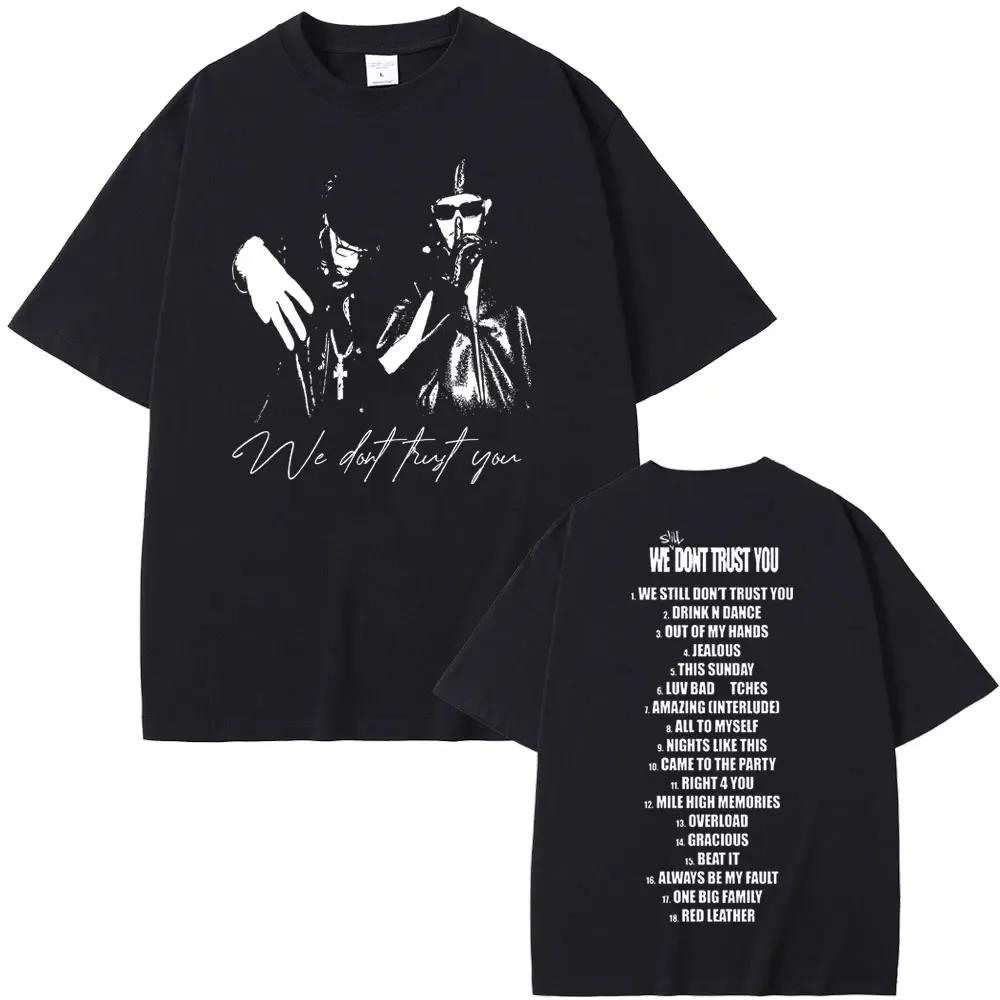 Rapper Future & Metro Boomin 2024 New Hip Hop Album We Don't Trust You Graphic T-shirt Men Women Casual O-collar Oversized Tees