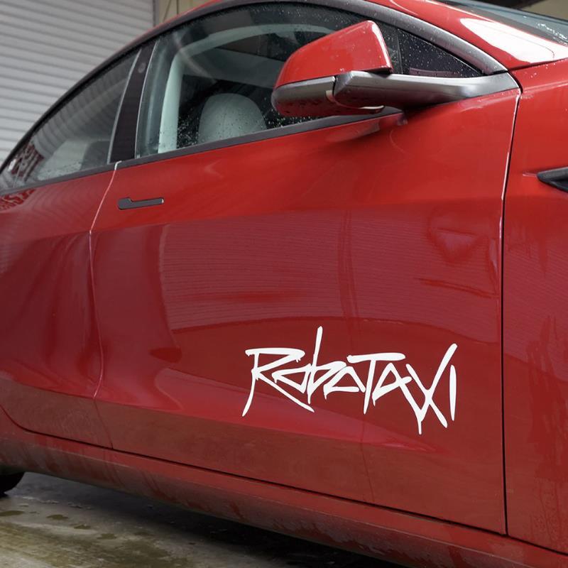 Suitable for Tesla Robotaxi Sticker Autonomous Driving Sticker