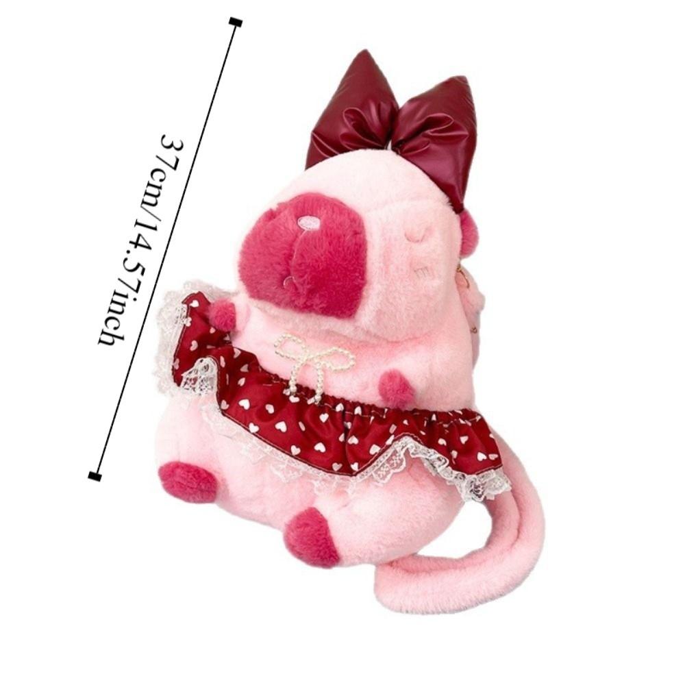 Shoulder Bag Capybara Plush Backpack PP Cotton Stuffed Capybara Knapsack  Kid Girl Boy