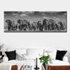 Black Africa Elephants Wild Animals Canvas Painting Scandinavia Posters and Prints Cuadros Wall Art Pictures Home Decor No Frame