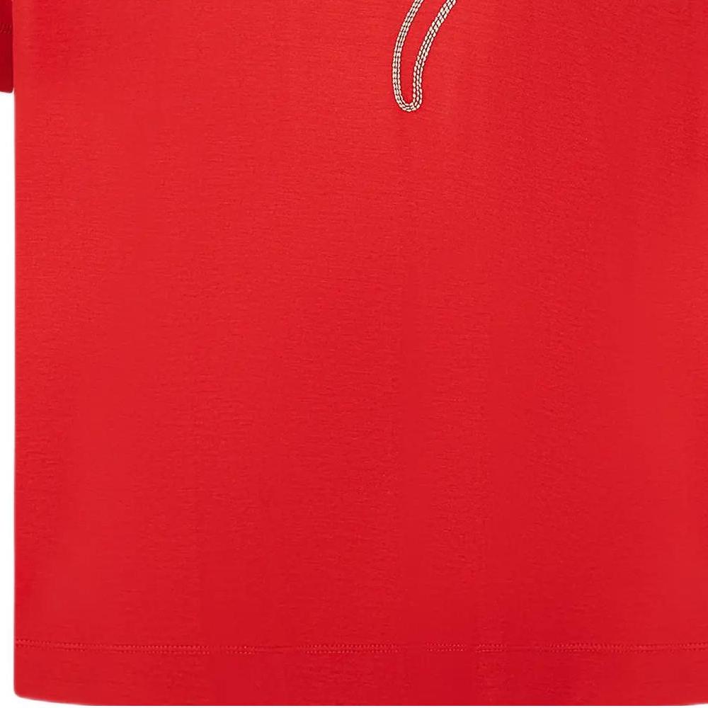 Emporio Armani SS23 Logo Letter Decorative Short Sleeve T-Shirt Men Tops Red 3R1TV21-JUVZ-0261