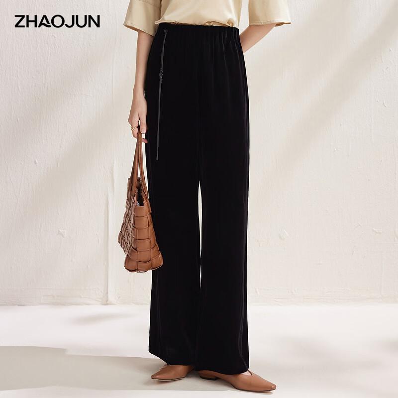 Women s Mulberry Silk Tassel Straight-Leg Pants 2XL