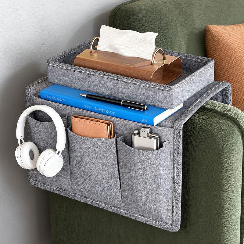 1Pc Felt Bedside Storage Organizer Anti-Slip Bedside Bag Bed Sofa Side Pouch Hanging Couch Storage Bed Holder Pockets For Sofa