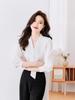 Women's White Long Sleeve Professional Shirt - Elegant Spring/Autumn Wear