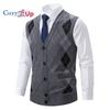 Cozy Up Maglione gilet da uomo in lana a coste lavorato a maglia con bottoni patchwork scollo a V moderno contemporaneo britannico da indossare tutti i giorni per uscire