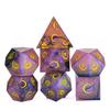 Cusdie Sharp Edges Dice DND Patterned D&D Dice Board Games 7 Handcrafted Polyhedral Dice Set for Role Playing Game Pathfinder