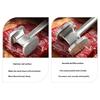 Metal Kitchen Pounder Meat Tenderizer Tool with Textured End and Smooth Striking End for Steak Pork Chicken Cooking and Daily Meals