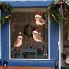 Christmas Can Be Decorated with Hats, Birds, Red Fruit Branches and Christmas Stickers