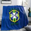 Brazil National Team CBF Printed Flannel Blanket, Soft Throw for Bedroom Sofa, Washable,soccer Fan Merchandise, Great Gift.