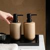 Minimalistischer matter Keramik-Seifenspender Nachfüllbare Druckpumpflasche Badezimmer Küche Lotion Shampoo Spender 350ML Geschenk