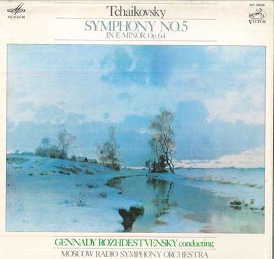 LP Record GENNADY ROZHDESTVENSKY Tchaikovsky Symphony No. 5 VIC3006 MELODIYA 1976 Japan Classical Used