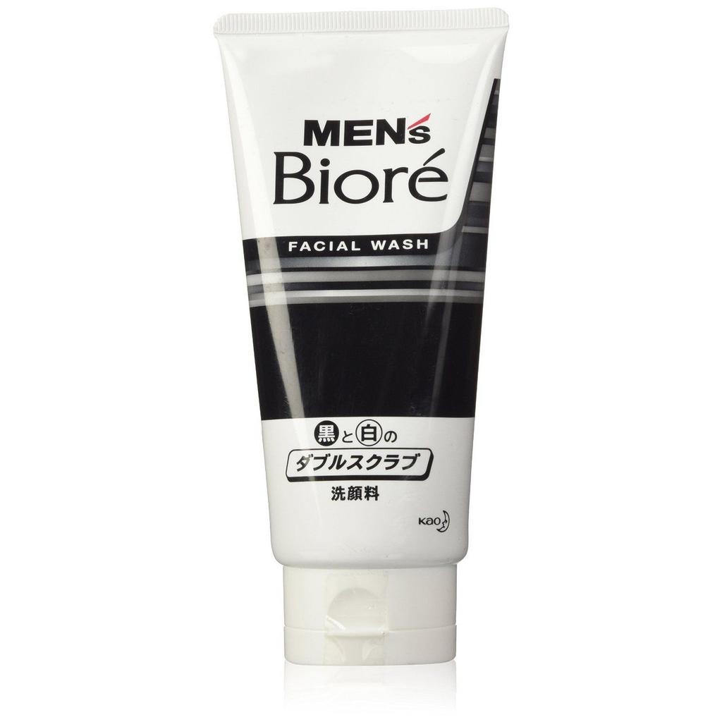 Kao Mens Biore Double Scrub Facial Cleanser 130g 10 Pieces Set