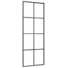 Vidaxl Drzwi Przesuwne, Czarne, 76X205 Cm, Szkło Esg I Aluminium