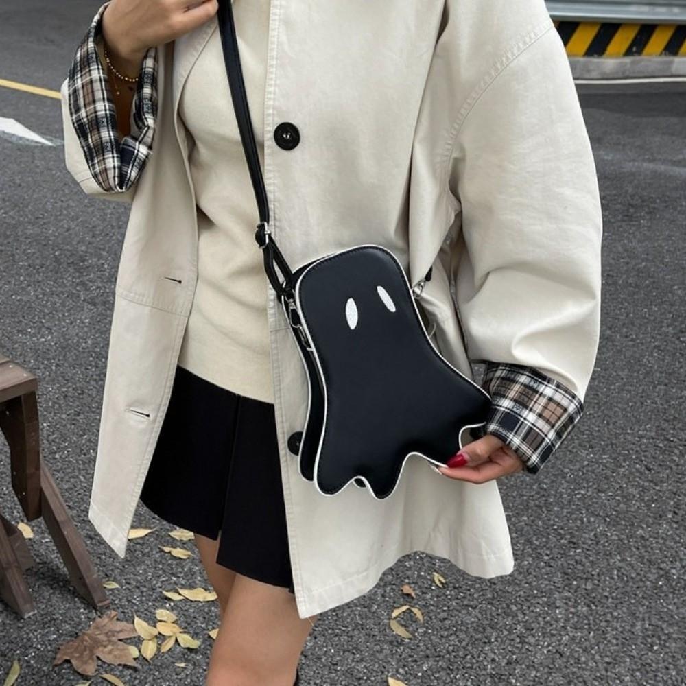 PU Leather Shoulder Bag Cartoon Crossbody Bag Cute Halloween Ghost Bag  Kids Gifts