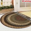 1Pcs Bohemian Style Pattern Semi Circle Welcome Doormat Non Slip for Outdoor Patio Porch Kitchen Bathroom Entryway Floor Mat