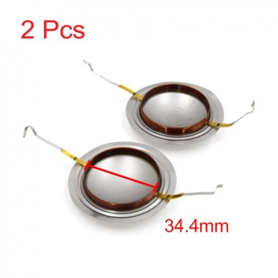 2 Pcs 34.4Mm Inner Dia Tweeter Speaker Dome Diaphragm Replace Voice Coil For Car