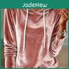 Silk Velvet Hoodie With Drawstring Hood For Womens Casual Autumn Winter Wear