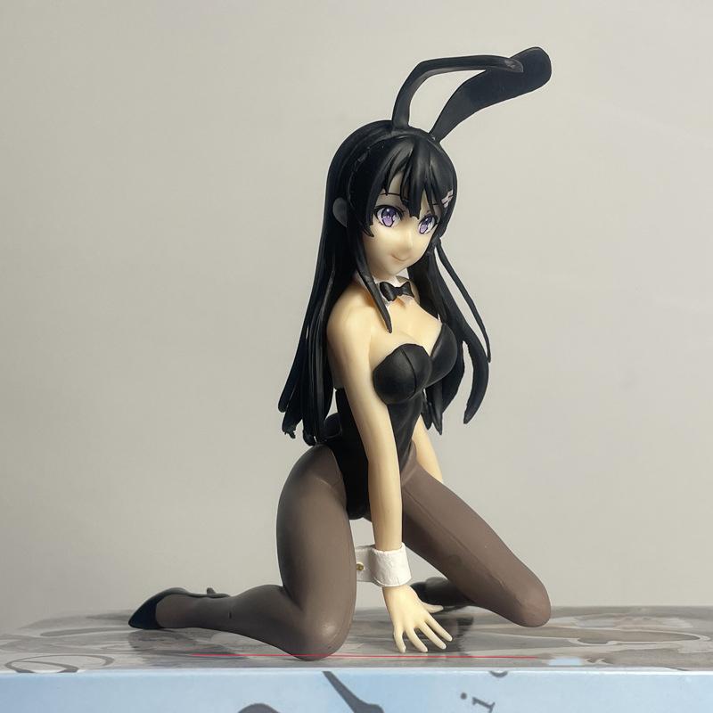 11cm Sakurajima Mai Black Silk  Bunny Ver. PVC Action Figure Anime Figure Model Toys Collection Doll Gift