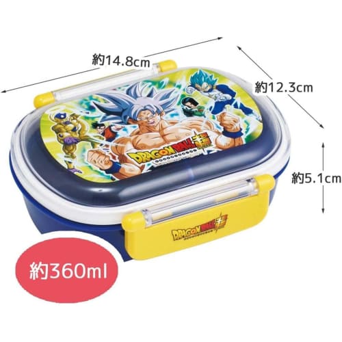 Skater Kids' Lunch Box, 1 Tier, 360ml, with Inner, Dome-Shaped, Perfect for Filling Kids' Lunches, Antibacterial, Made in Japan, Dragon Ball Super 23