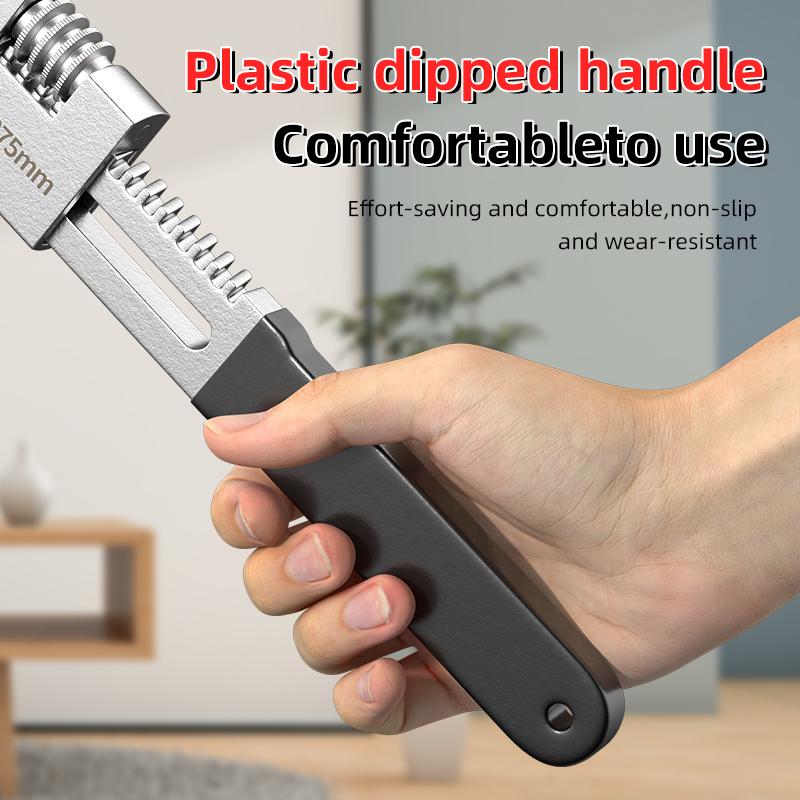 Cheie ajustabilă versatilă de tip F Cheie multifuncțională din oțel pentru chiuvetă de baie Cheie mare deschisă de uz casnic Repararea țevilor de baie