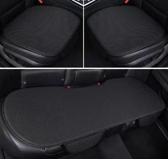 Cross-Border Summer Ice Silk Car Seat Cushion Set - 3-Piece, Cool, No Backrest