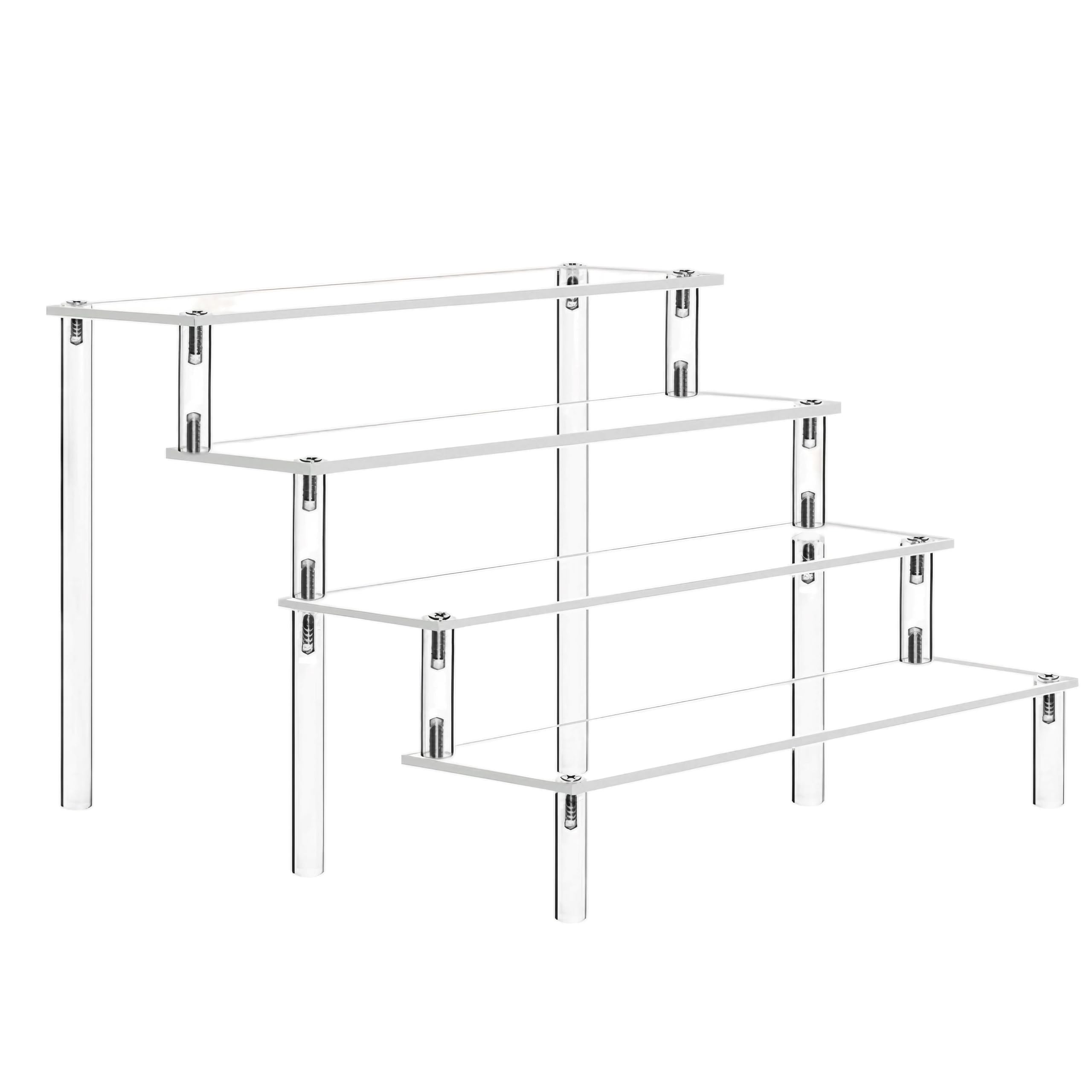 

East Leaf Acrylic Display Stand, Display Stand, Shelf, Figure Collection Case, Tiered Display Stand (4 Tiers, 40cm Wide)