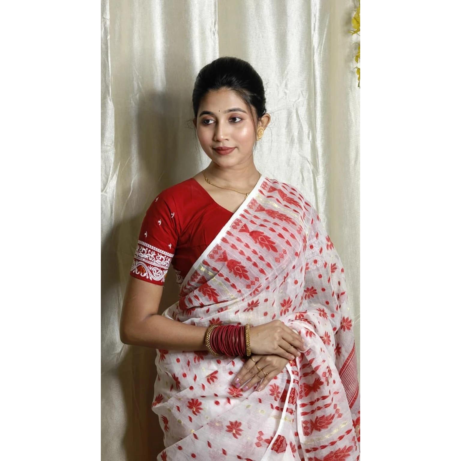 Beautiful Red Cotton Embroidery Blouse Indian Women s Wedding Wear Ethnic Choli