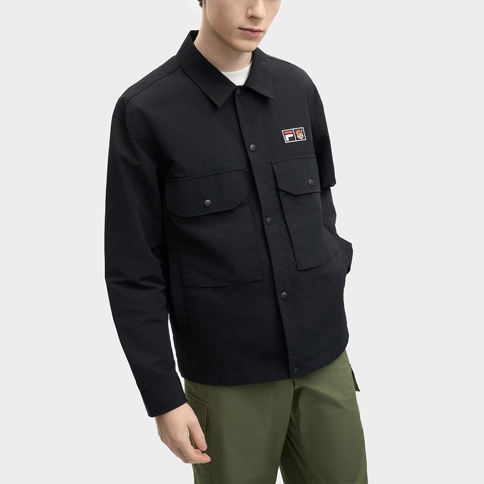 New FILA X MAISON KITSUNE ORIGINALE Shirt Men's Legend Blue F11M529401F-NV