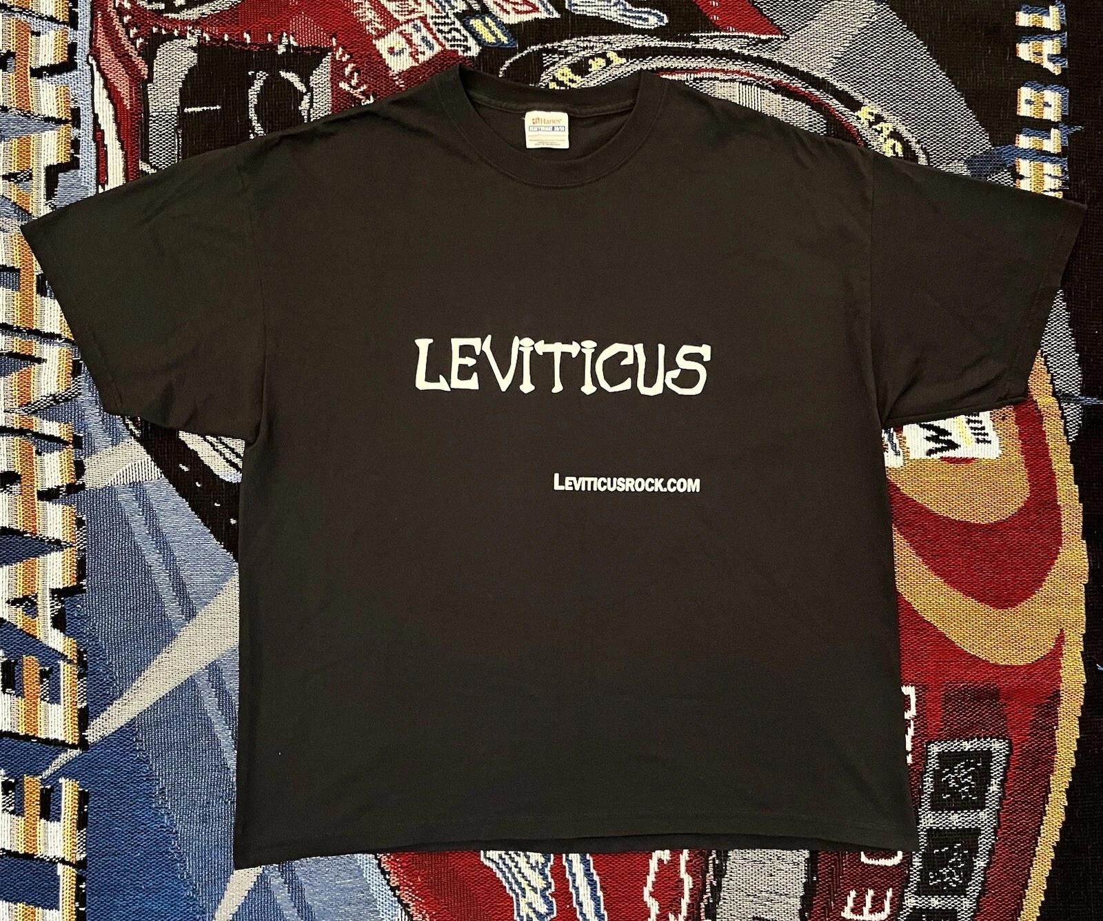 Vintage Leviticus Band Shirt Christian Metal Heavy Grind Sweden XL Hanes L