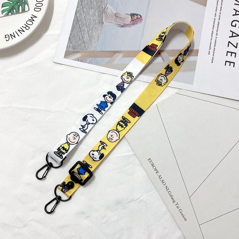 Oblique Span Mobile Phone Lanyard Adjustable Cartoon Silicone Change Bag Lanyard Card Sleeve Record Label Lanyard Lanyard