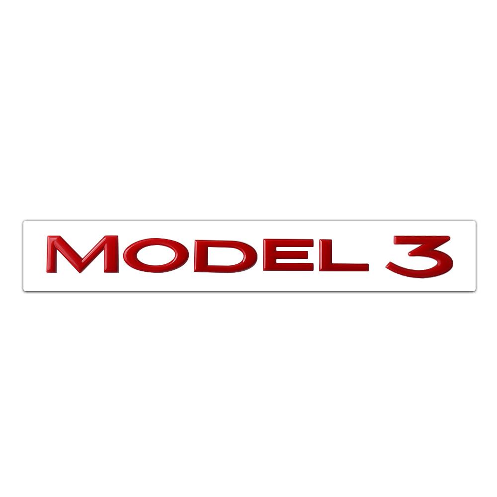 1Pcs Car ABS Letters Logo Sticker Decal Rear Trunk Decoration For Tesla Model 3 Model Y Replacement Badge Auto Accessories