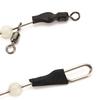 Stainless Steel Wire Balance Fishing Swivel, Heavy Duty Fishing Line Lures Connector, 3 Way Rings Rolling Swivels with Glow Bead, Fishing Accessories