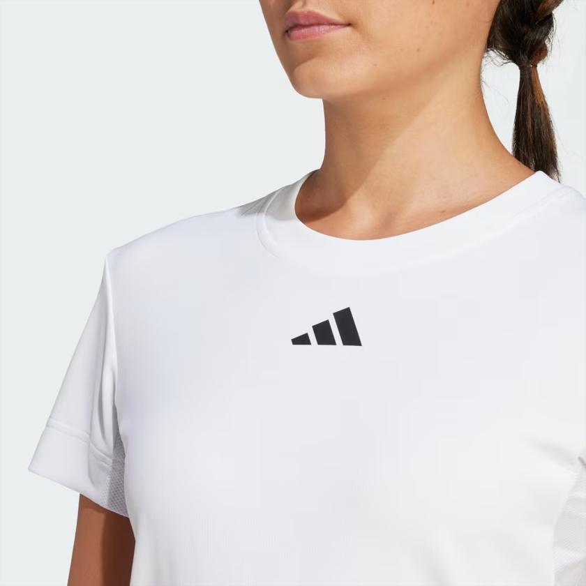 Adidas Tennis Freelift T-Shirt Logo Women Tops White IK2261
