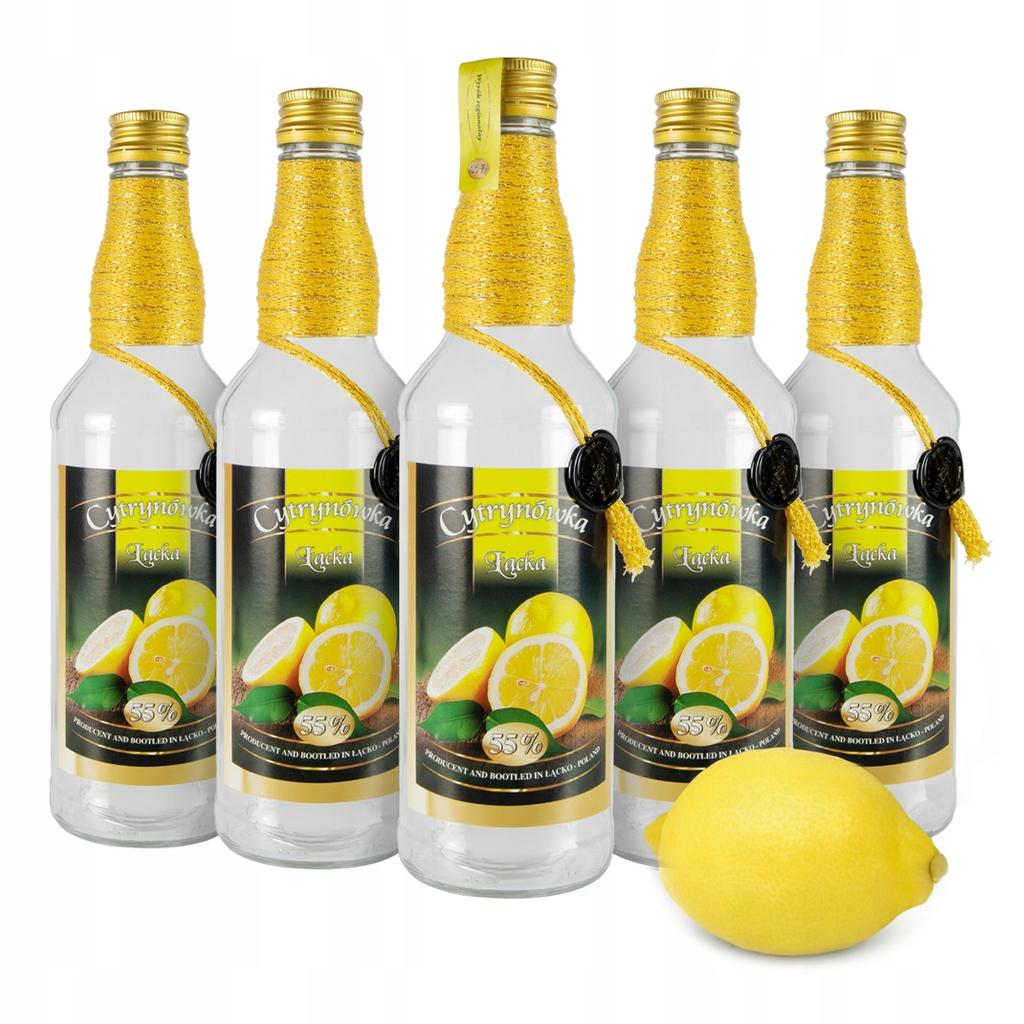Butelka Ozdobna Cytrynówka Butelki Szklane Monopolowa 500Ml Na Cytrynówkę