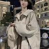 Jacket Short Jacket Women's Spring and Autumn Large Size Hooded Windbreaker Jacket All-match Top Ins