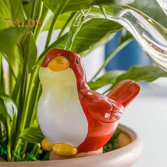 4 ks samozavlažovací hroty ve tvaru ptáka Terakotová hliněná rostlina zalévací koule Květináč Vložka do květináče Automatická zavlažovačka pro zahradní balkón